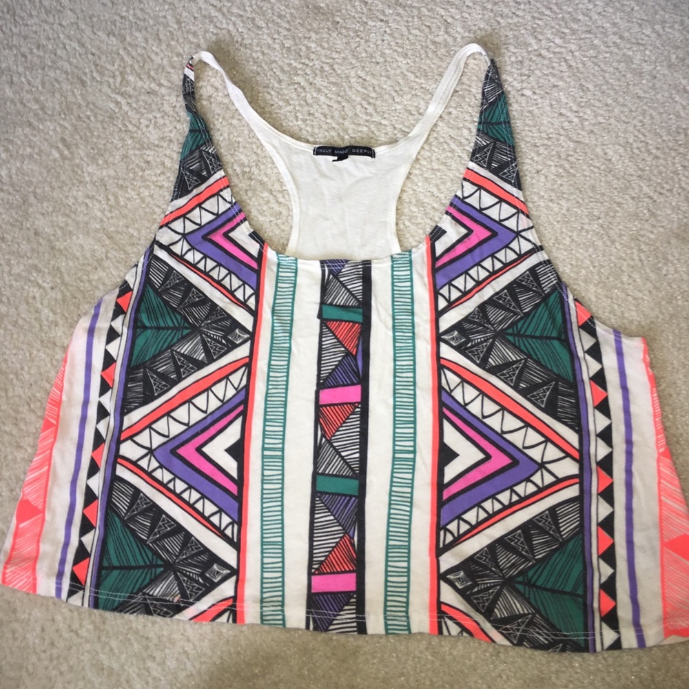 Urban Outiffters Neon Geo Crop Top